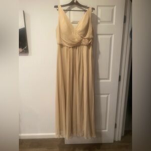 Champagne colored bridesmaids dress